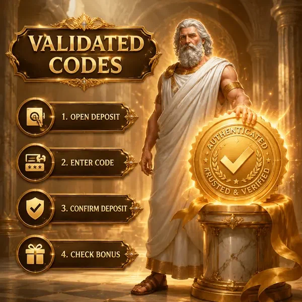 Validación de código promocional brillando en Savaspin con sello de autenticación dorado