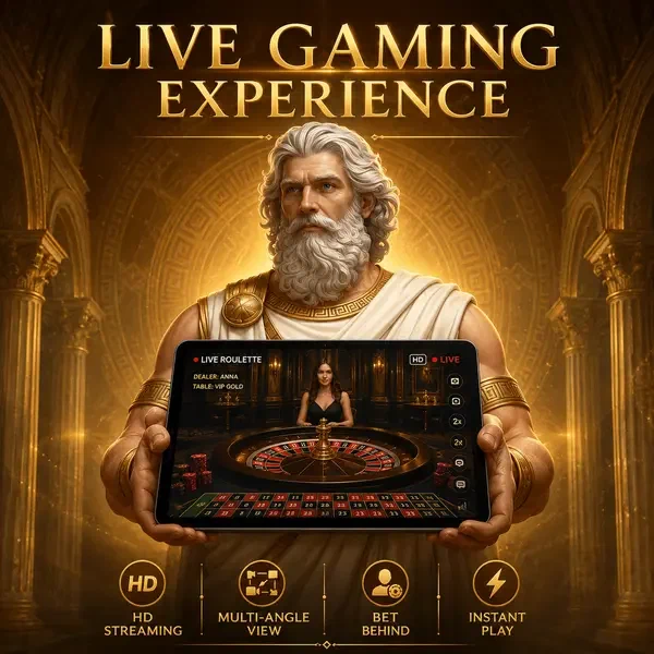 Anciano observando ruleta con crupier en vivo en tablet en la infraestructura de streaming HD de Savaspin